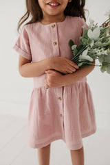 Gauze Button Dress