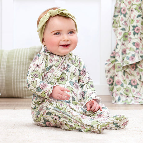 Garden Blooms Bamboo Zipper Romper - HoneyBug 