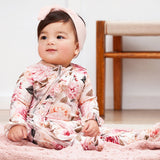 Garden Bouquet Baby Girl Bamboo Zipper Romper - HoneyBug 