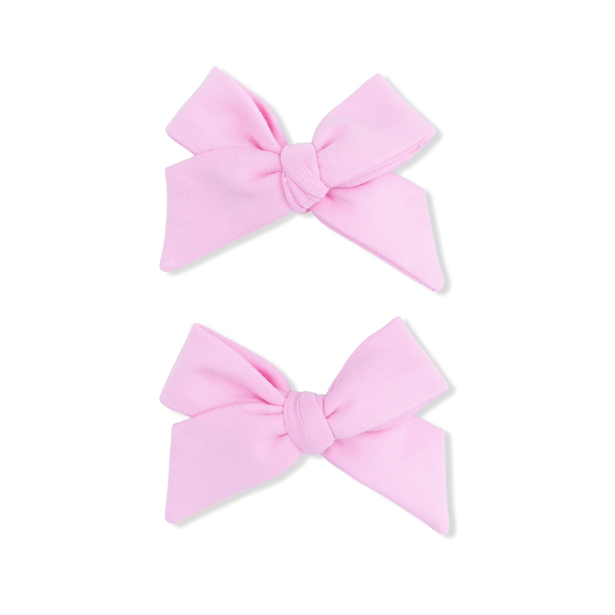 Solid Pink Frosting - 2 Pack Bow Clips