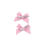 Solid Rose Elegance - 2 Pack Bow Clips