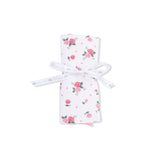 Pink Rosettes - Ruffle Burp Cloth