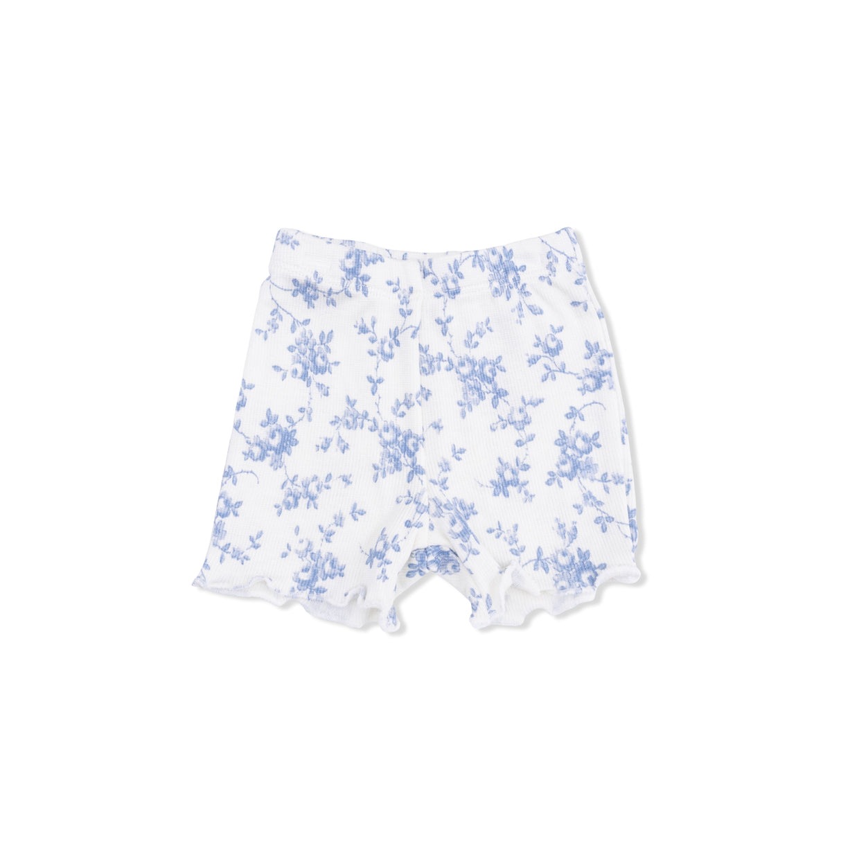 Baby Blue Vines Floral - Peplum Tank and Bike Short