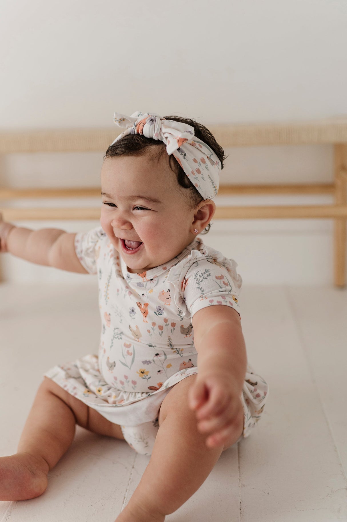 Girl's Short Sleeve Bodysuit Dress Set