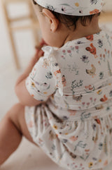 Girl's Short Sleeve Bodysuit Dress Set