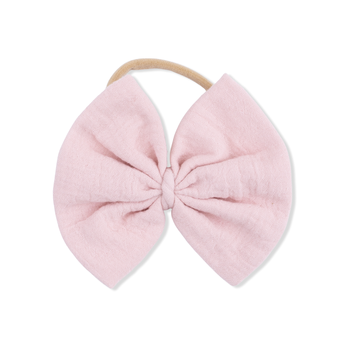 Solid Muslin Lotus - Bow on Headband