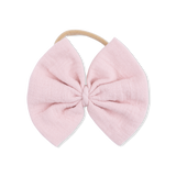 Solid Muslin Lotus - Bow on Headband