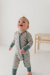 Long Sleeve Zip Romper
