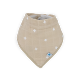 Cotton Muslin + Fleece Bandana Bib 4 Pack - Mauve Stripe - HoneyBug 