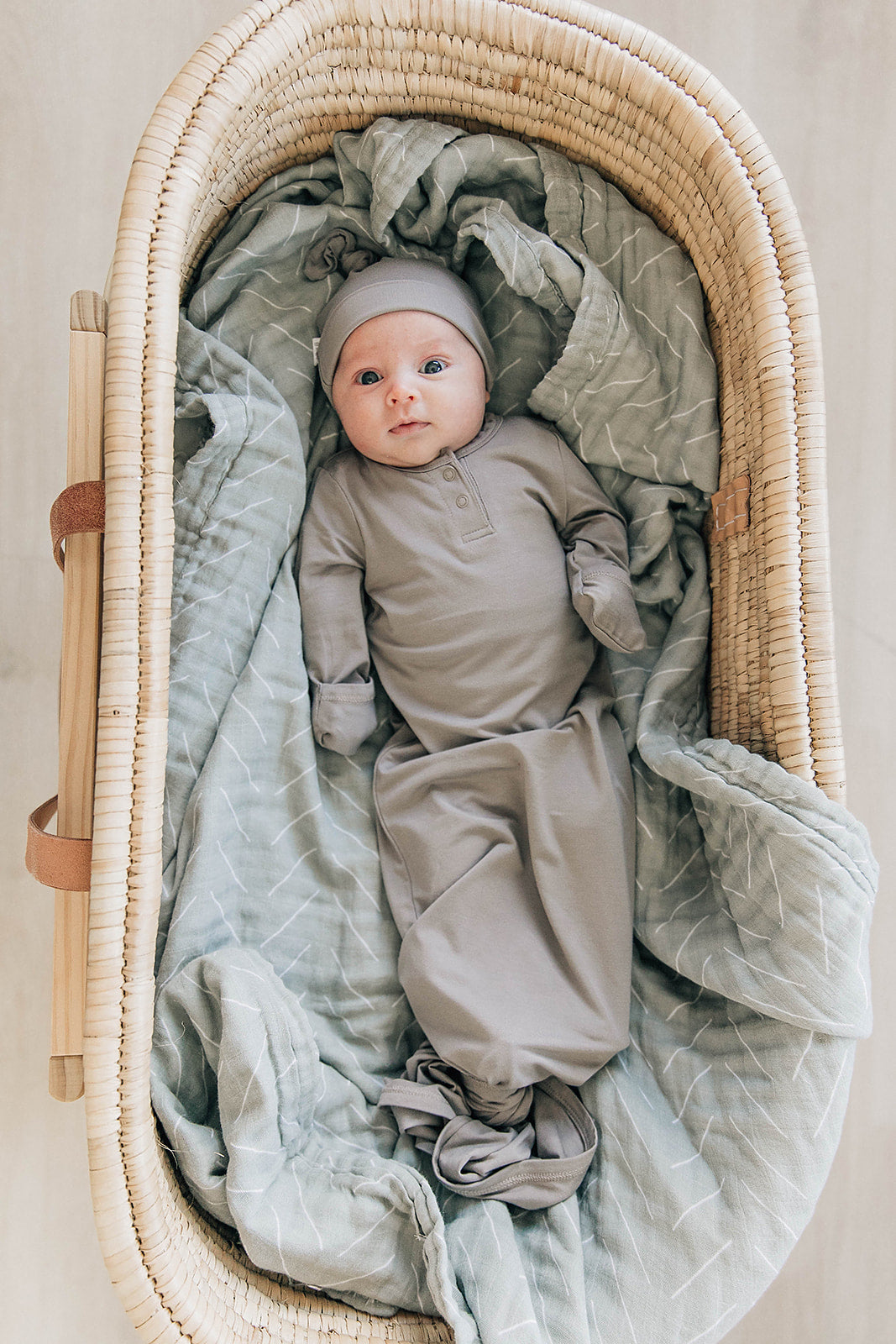 Desert Sage Muslin Swaddle Blanket - HoneyBug 