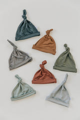 Stone Bamboo Newborn Knot Hat - HoneyBug 