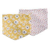 Bandana Bibs 2-pack - Wildflowers / Dots - HoneyBug 