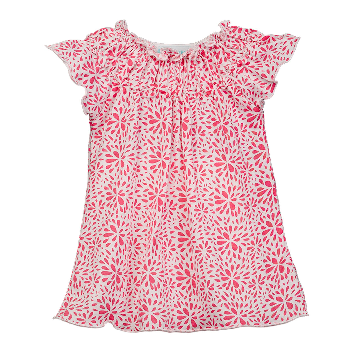 Ruched Tunic Set - Splashes on White - HoneyBug 