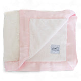 Luxury Duo Satin Border Blanket - Pink/Ivory