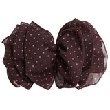 Chiffon Polka Dot Bow Barrette