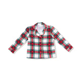 Holiday Plaid - Kids Long Sleeve Coat Style with Pant - HoneyBug 