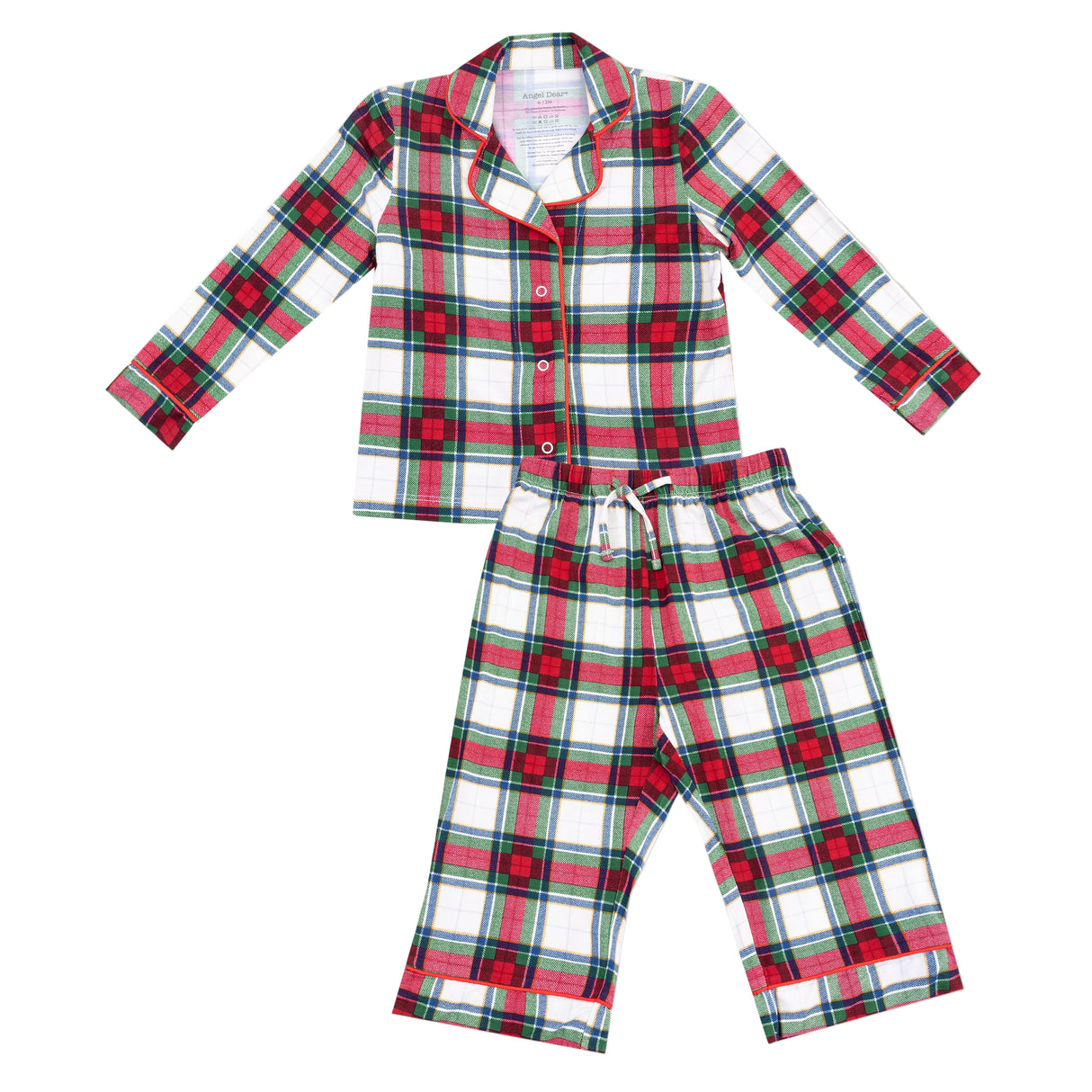 Holiday Plaid - Kids Long Sleeve Coat Style with Pant - HoneyBug 