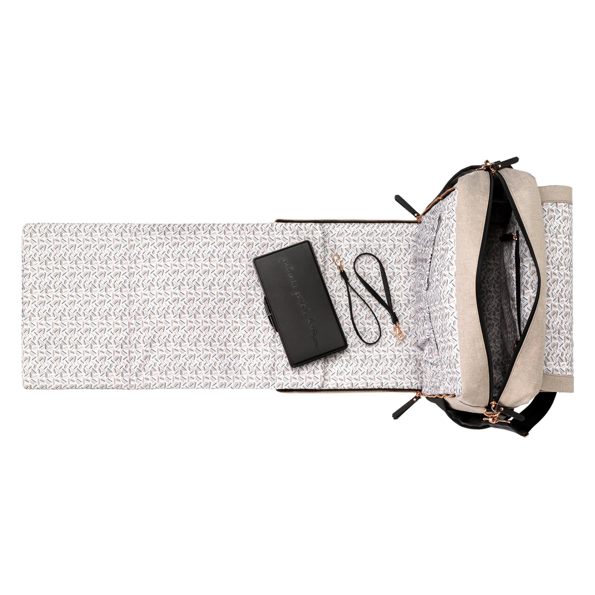 Boxy Backpack - Sand/Black - HoneyBug 