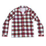 Holiday Plaid - Adult Long Sleeve Coat Style Pajama Top - HoneyBug 