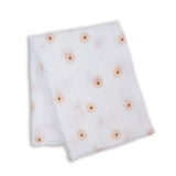 Muslin Cotton Swaddle Blanket - Large - Daisies - HoneyBug 