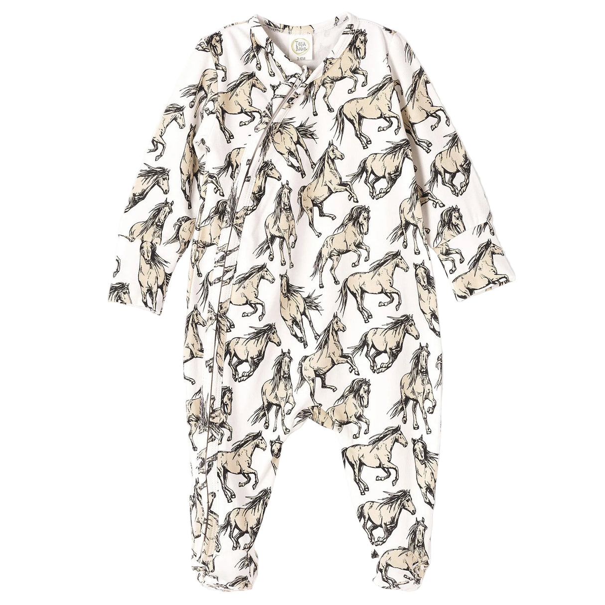 Wild Horses Bamboo Zipper Romper