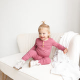 HENLEY LONG SLEEVE- Mauve - HoneyBug 