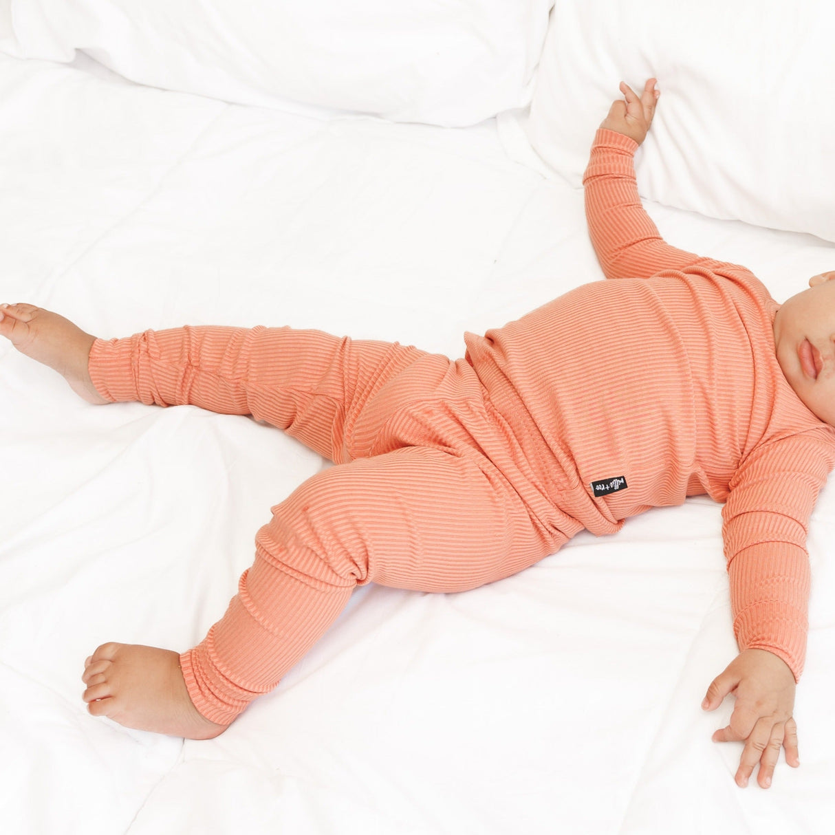 LONG SLEEVE 2 PIECE SETS- Red Rock Ribbed - HoneyBug 