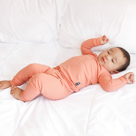 LONG SLEEVE 2 PIECE SETS- Red Rock Ribbed - HoneyBug 