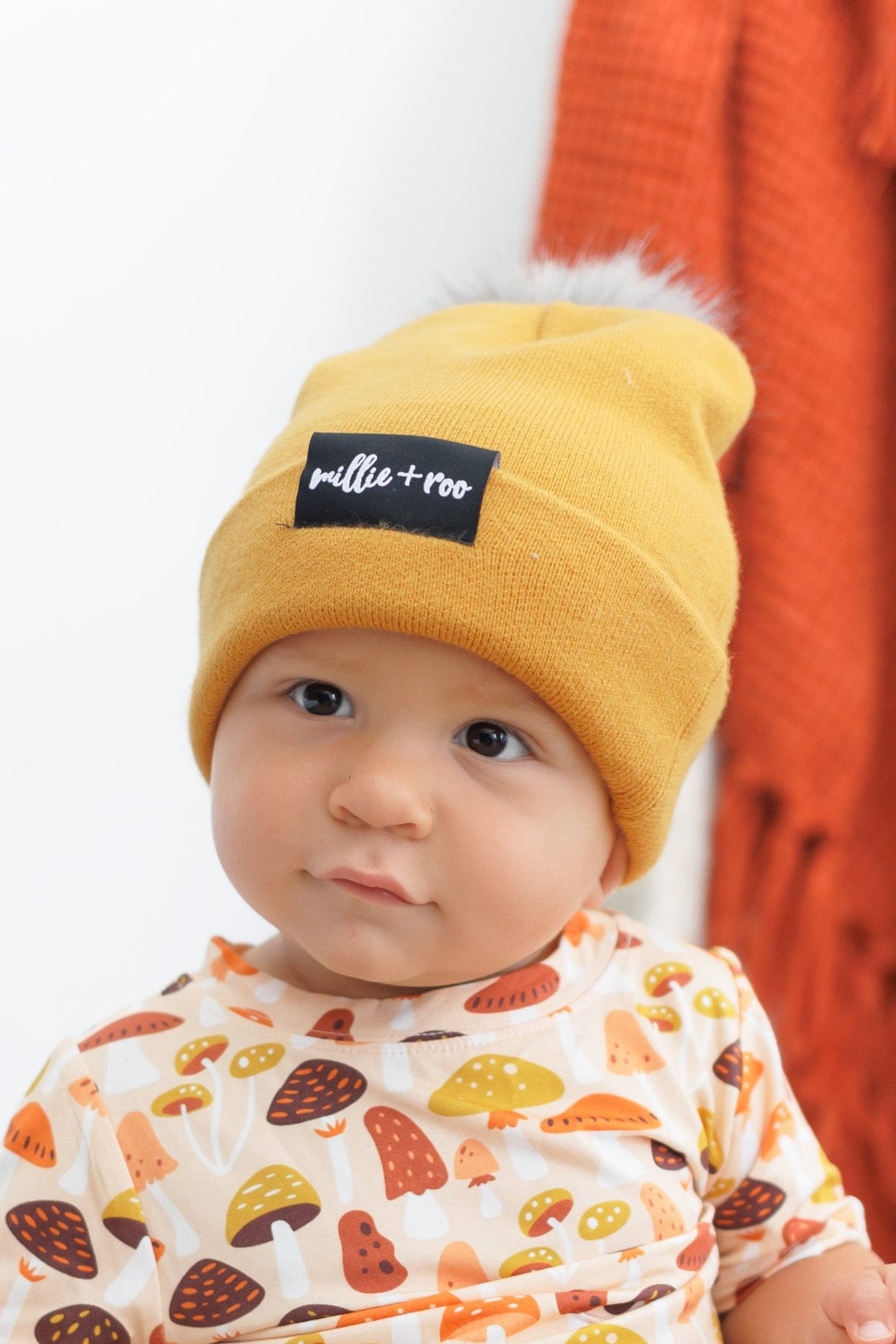 BAMBOO CUFF BEANIE- Honey Mustard - HoneyBug 