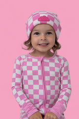 BUBBLEGUM CHECKERS DREAM BEANIE