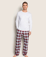 Men's Brushed Cotton Pants in Balmoral Tartan