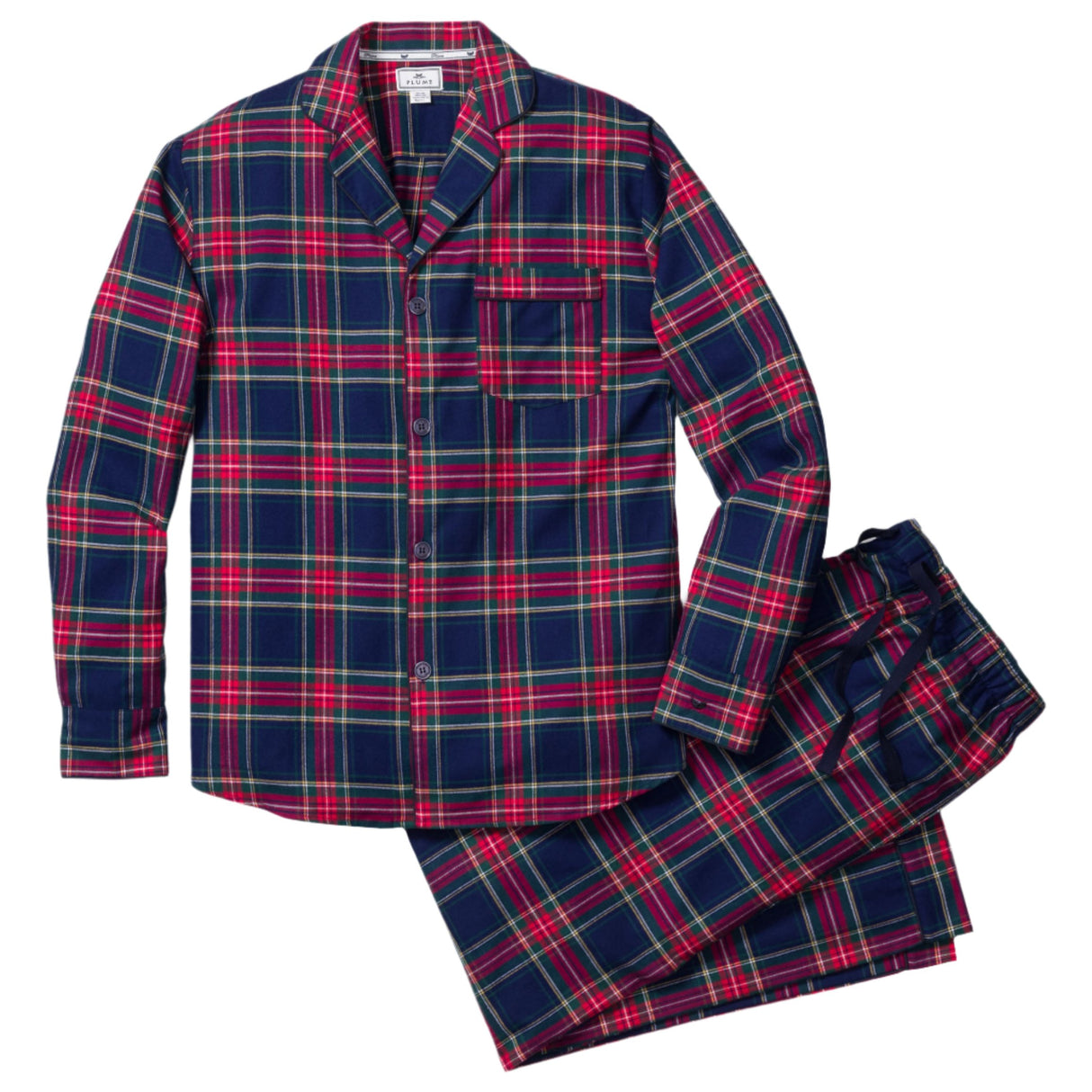 Men's Brushed Cotton Pajama Set in Windsor Tartan