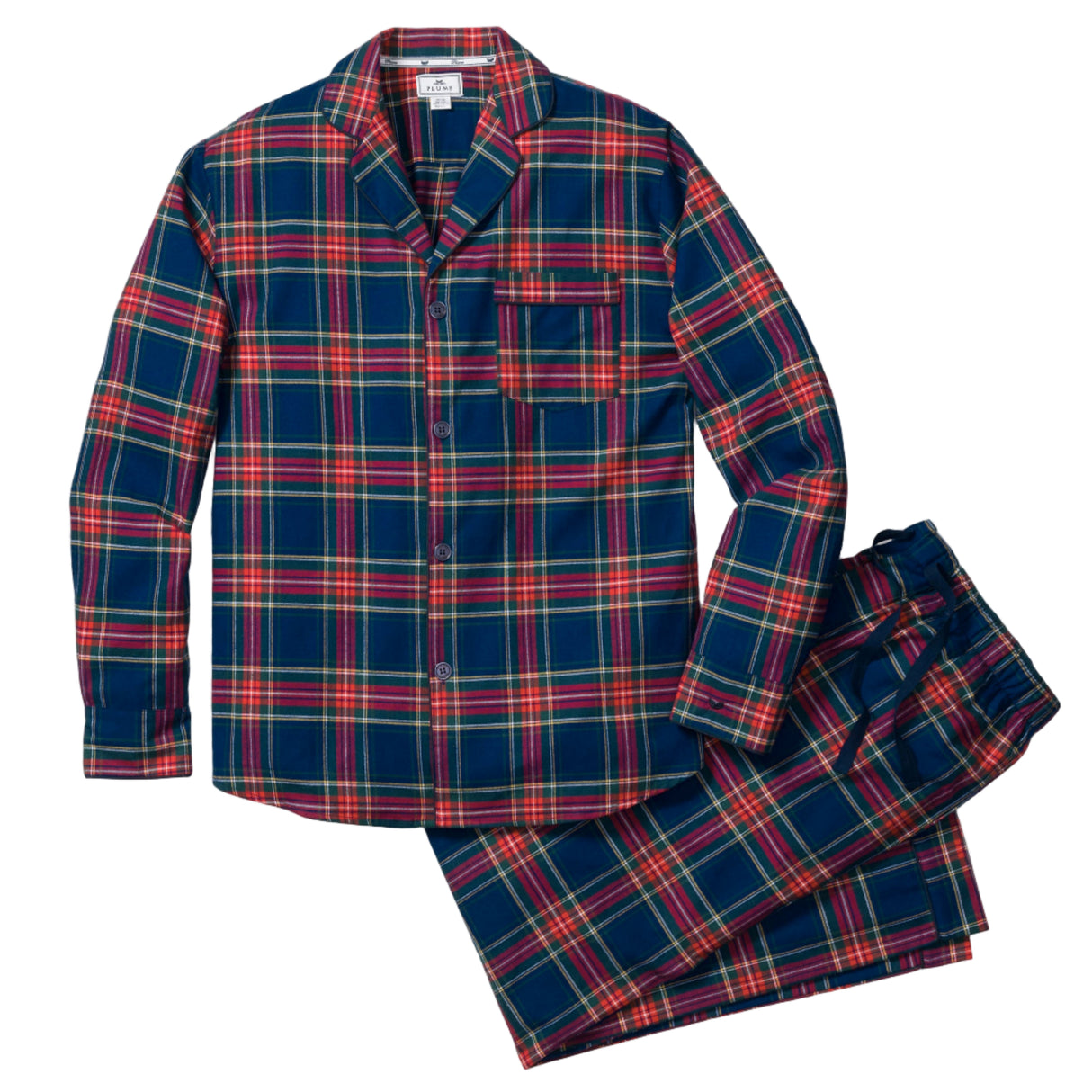 Men's Brushed Twill Pajama Set in Windsor Tartan - HoneyBug 