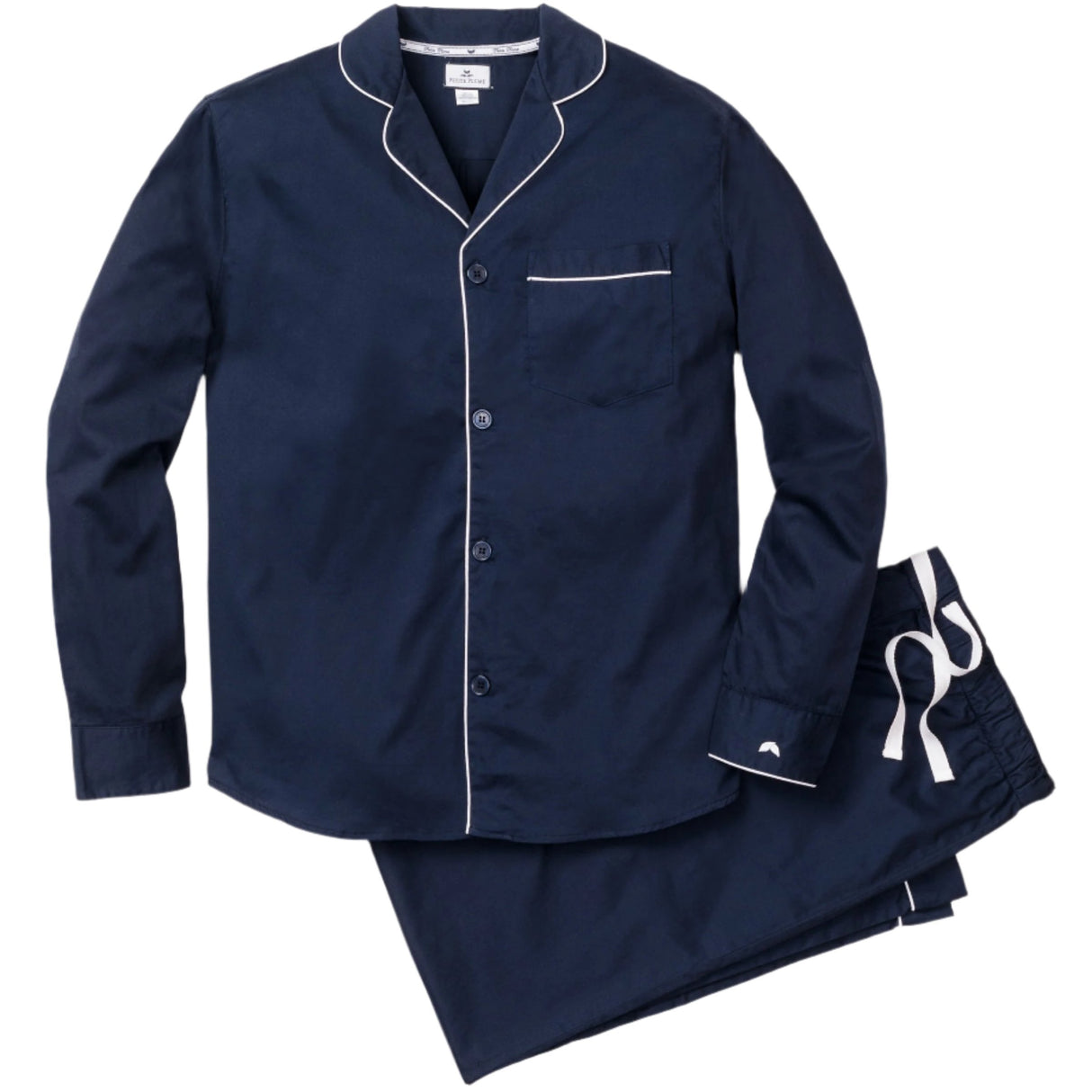 Men's Flannel Pajama Set in Navy