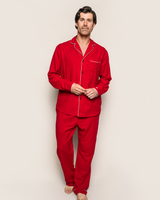 Men's Flannel Pajama Set in Red