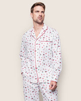 Men's Twill Pajama Set in Winter Nostalgia