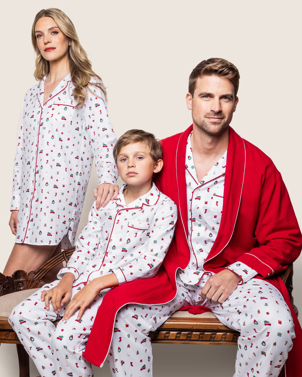 Men's Twill Pajama Set in Winter Nostalgia