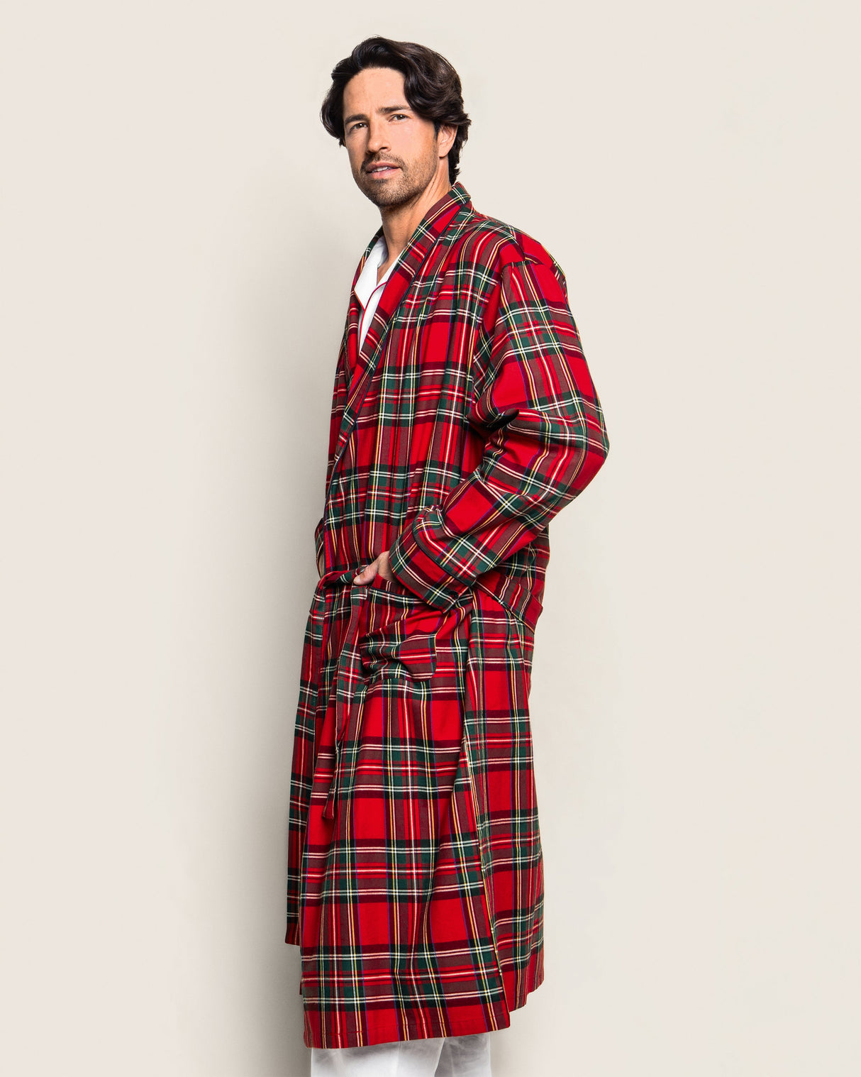 Men's Brushed Cotton Robe in Imperial Tartan