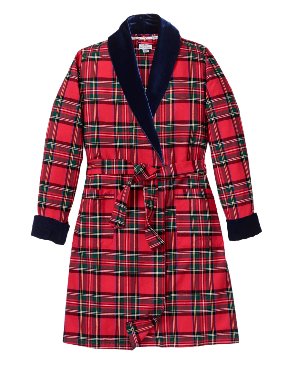 Men's Brushed Cotton Velvet Robe in Imperial Tartan