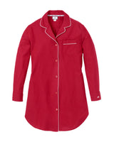 Women's Flannel Nightshirt in Red