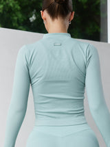 Astoria CONTOUR Ribbed Seamless Zip Up - Seafoam