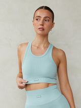 Astoria CONTOUR Ribbed Seamless Sports Crop - Seafoam