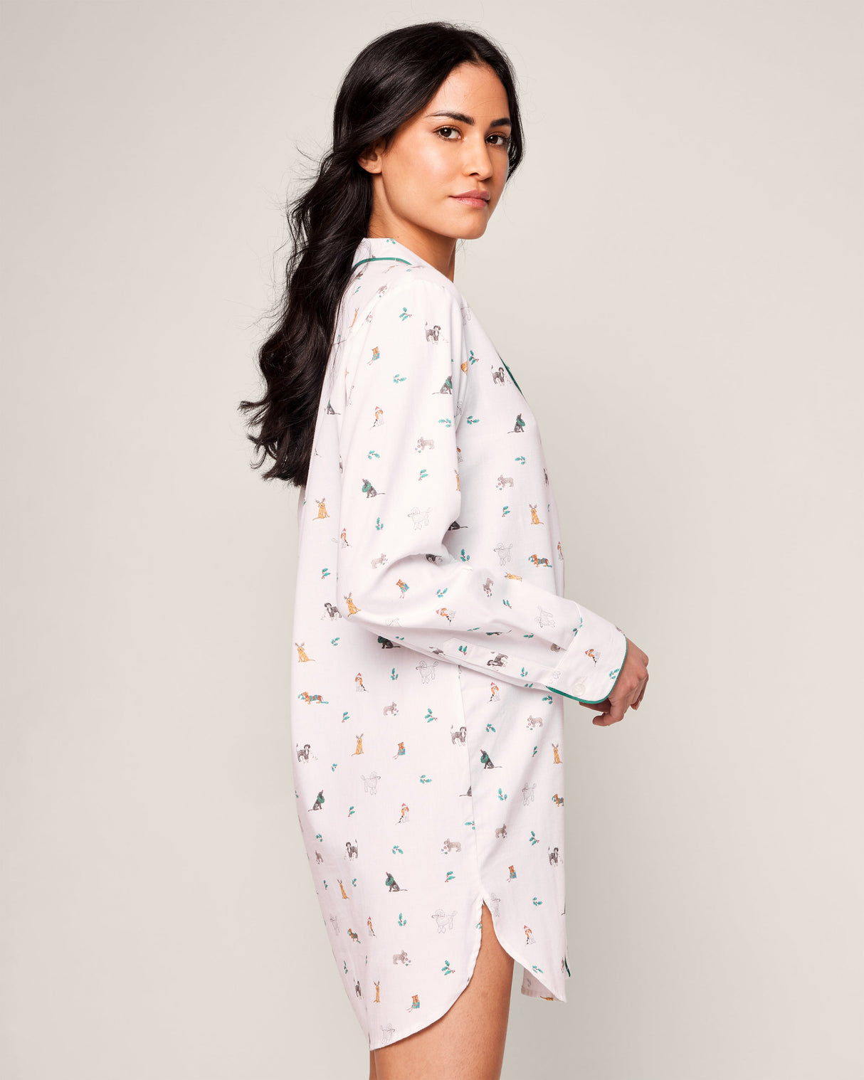 Women's Twill Nightshirt in Jingle Paws