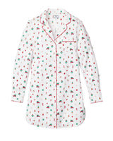 Women's Twill Nightshirt in Winter Nostalgia