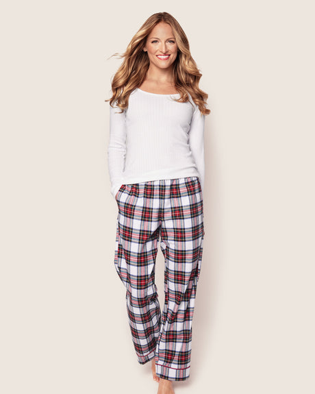 Women's Brushed Cotton Pants in Balmoral Tartan