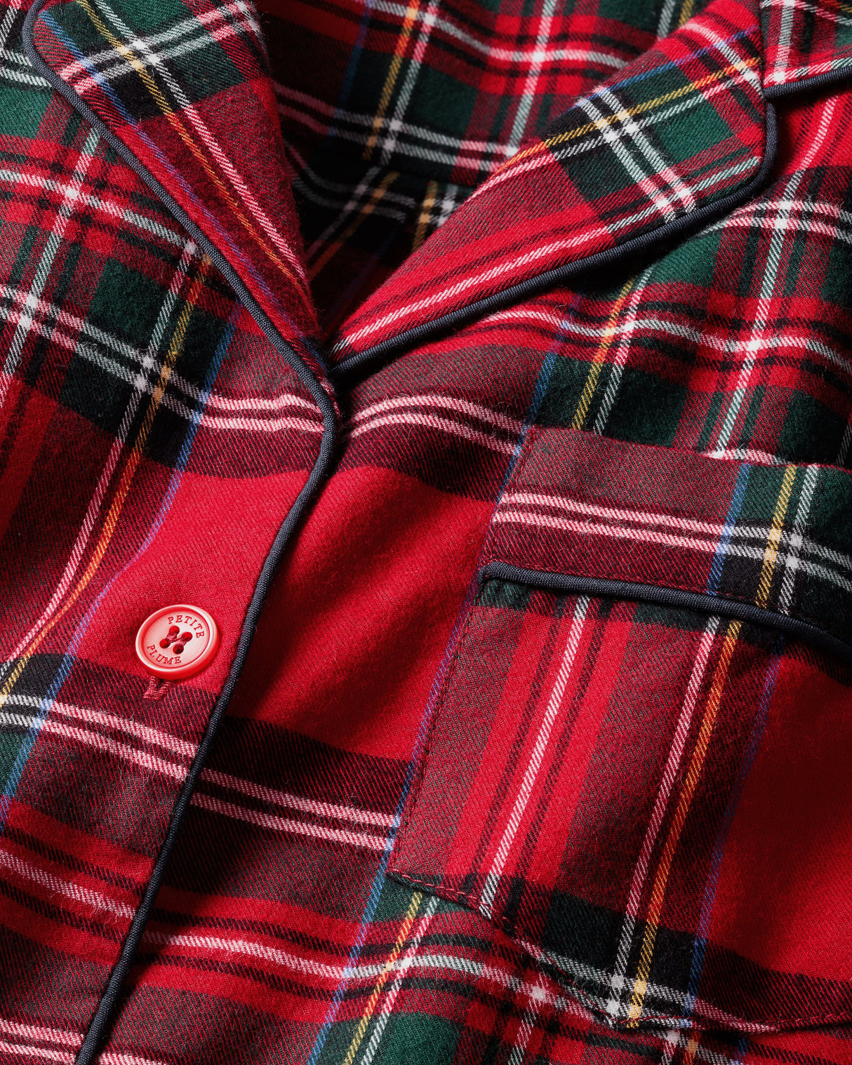 Women's Brushed Twill Pajama Set in Imperial Tartan - HoneyBug 