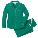 Women's Flannel Pajama Set in Forest Green