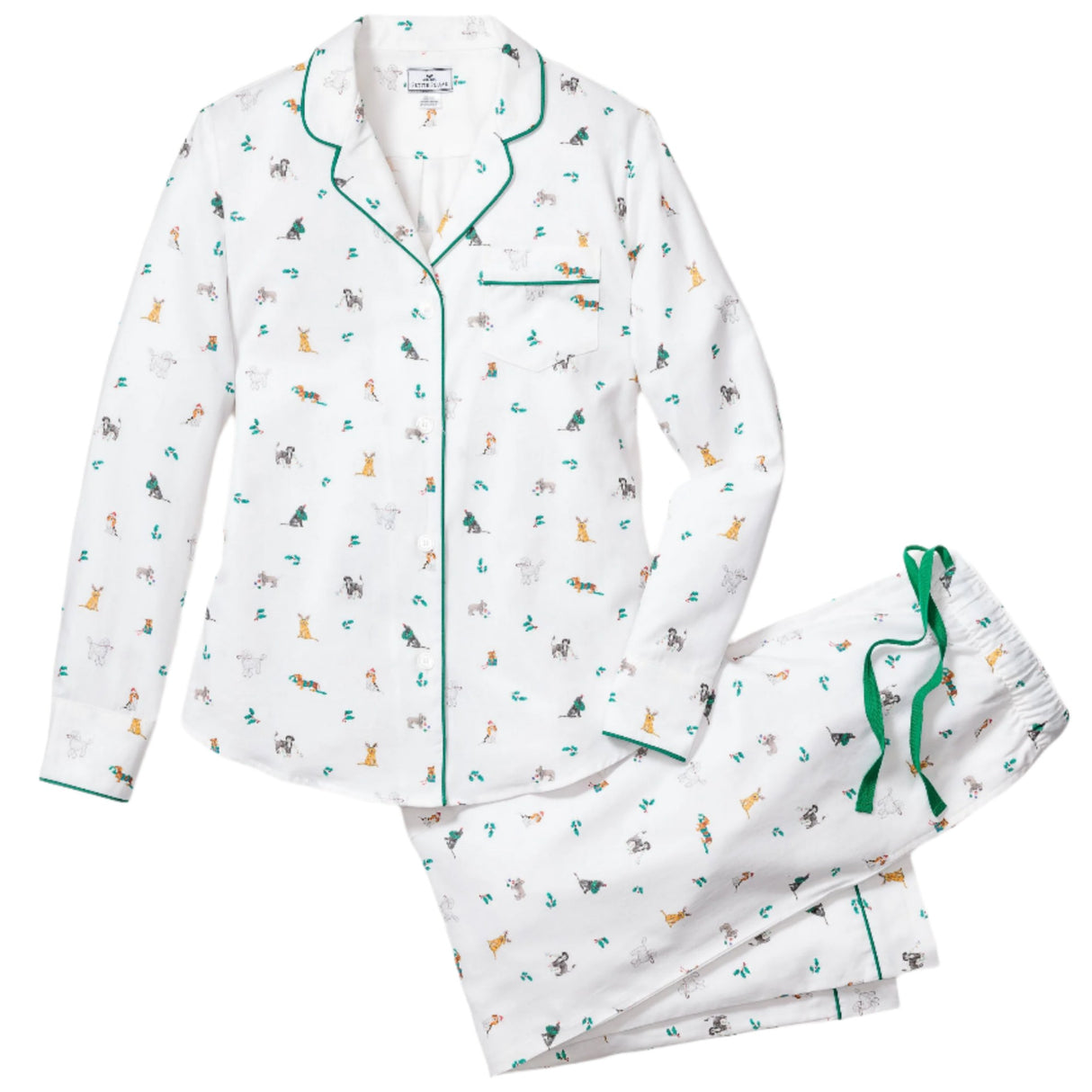 Women's Twill Pajama Set in Jingle Paws