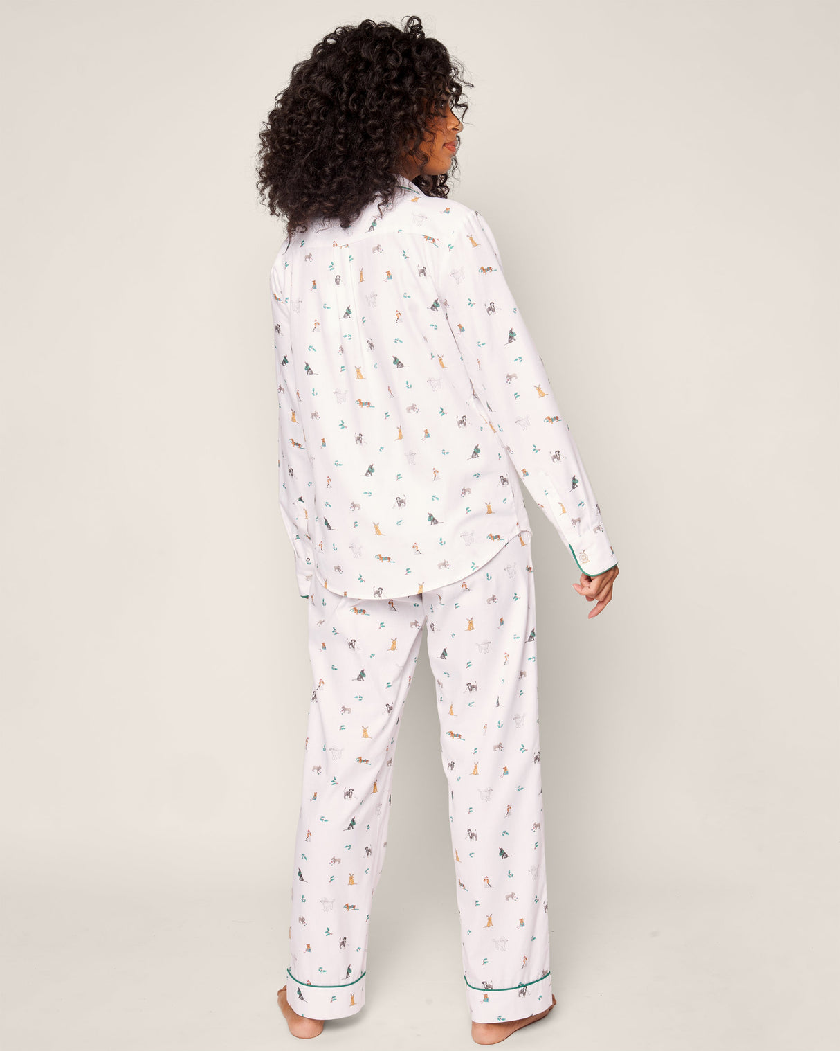 Women's Twill Pajama Set in Jingle Paws