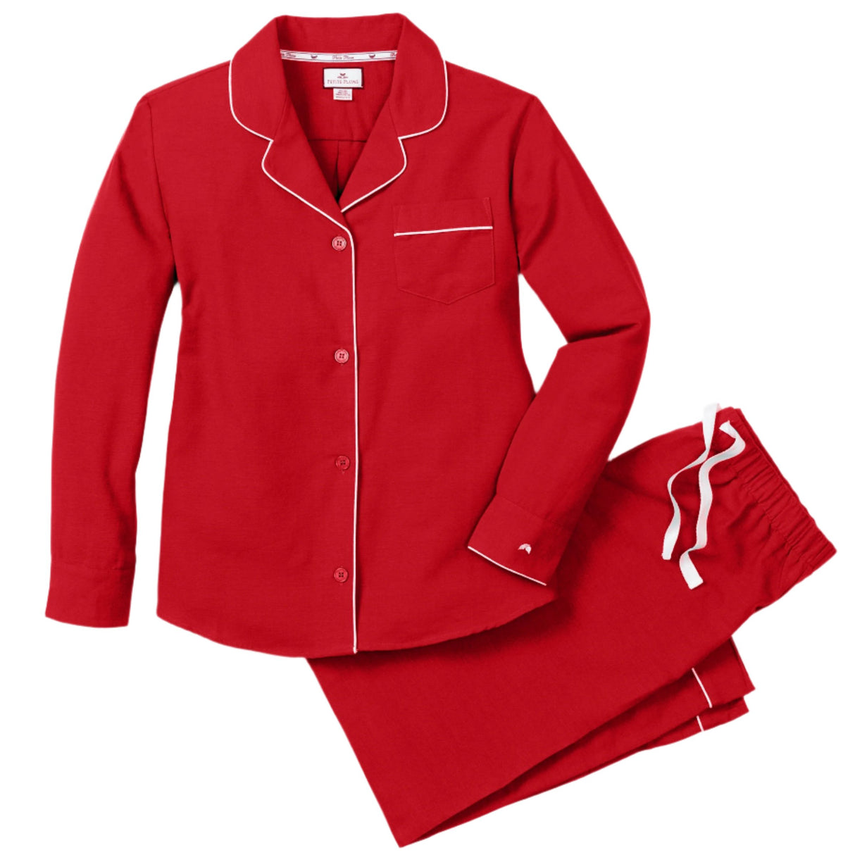 Women's Flannel Pajama Set in Red